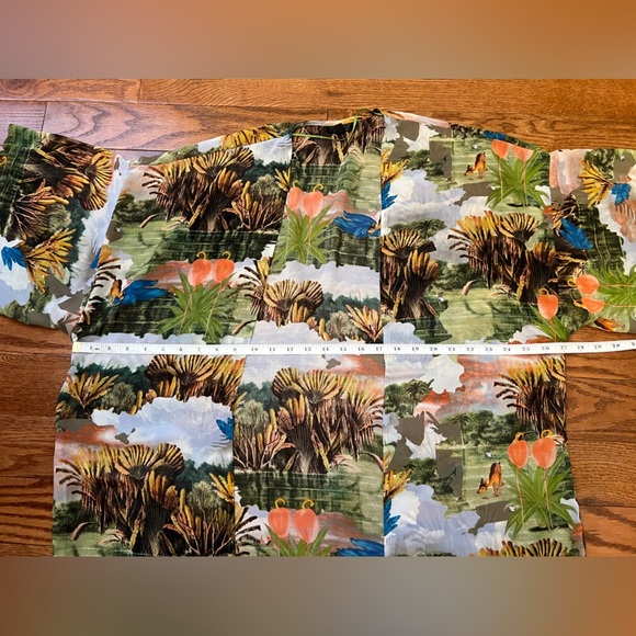 TOPSHOP Tropical 🏝️ 🦩 Print Kimono Cardigan Jacket Top Sz 2 - Picture 6 of 8